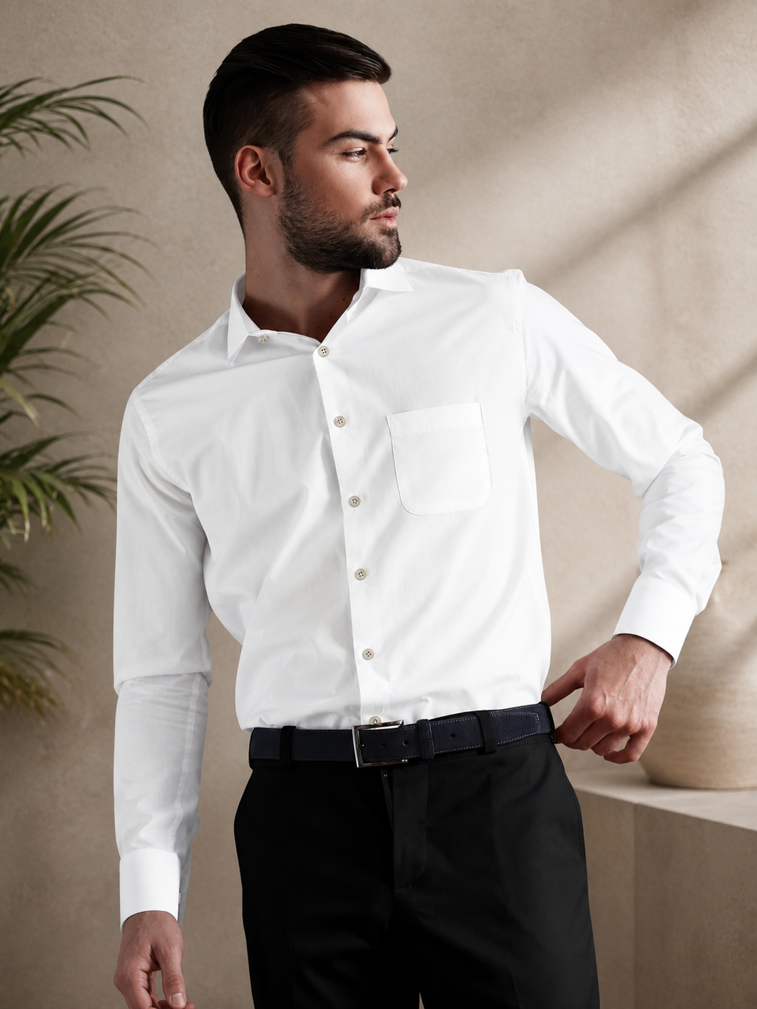 khadi white shirt